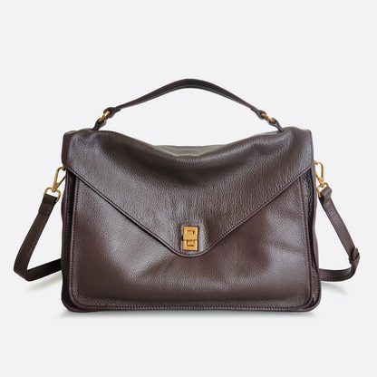 Women's genuine cowhide leather handbag Torba design