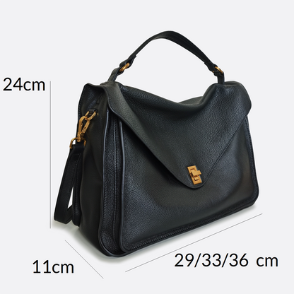 Women's genuine cowhide leather handbag Torba design