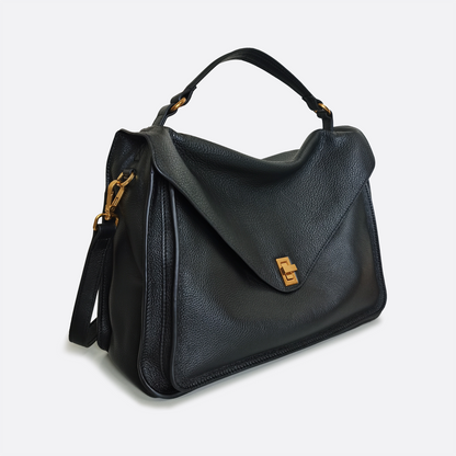Women's genuine cowhide leather handbag Torba design
