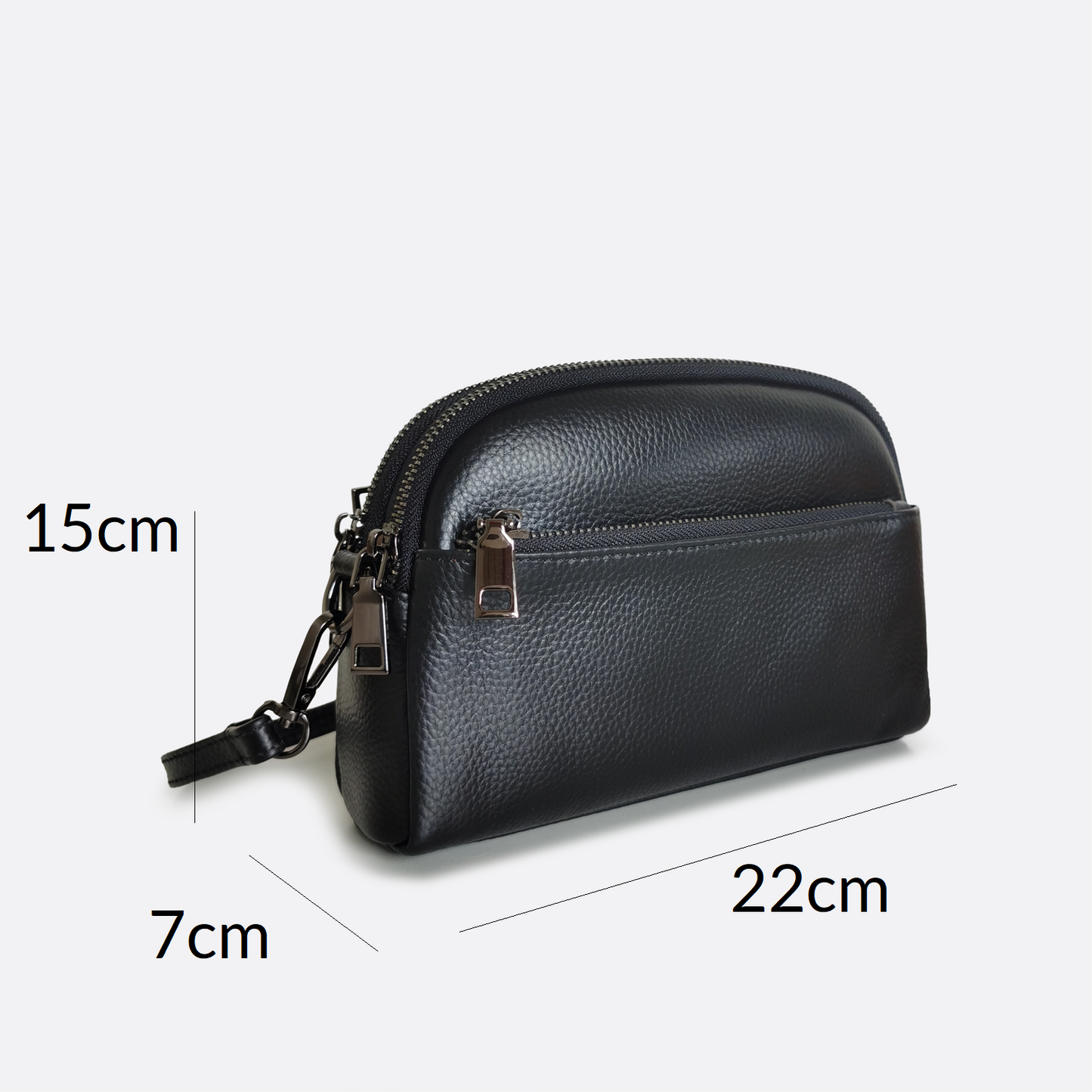 Women's genuine cowhide leather handbag Crescent V2 design