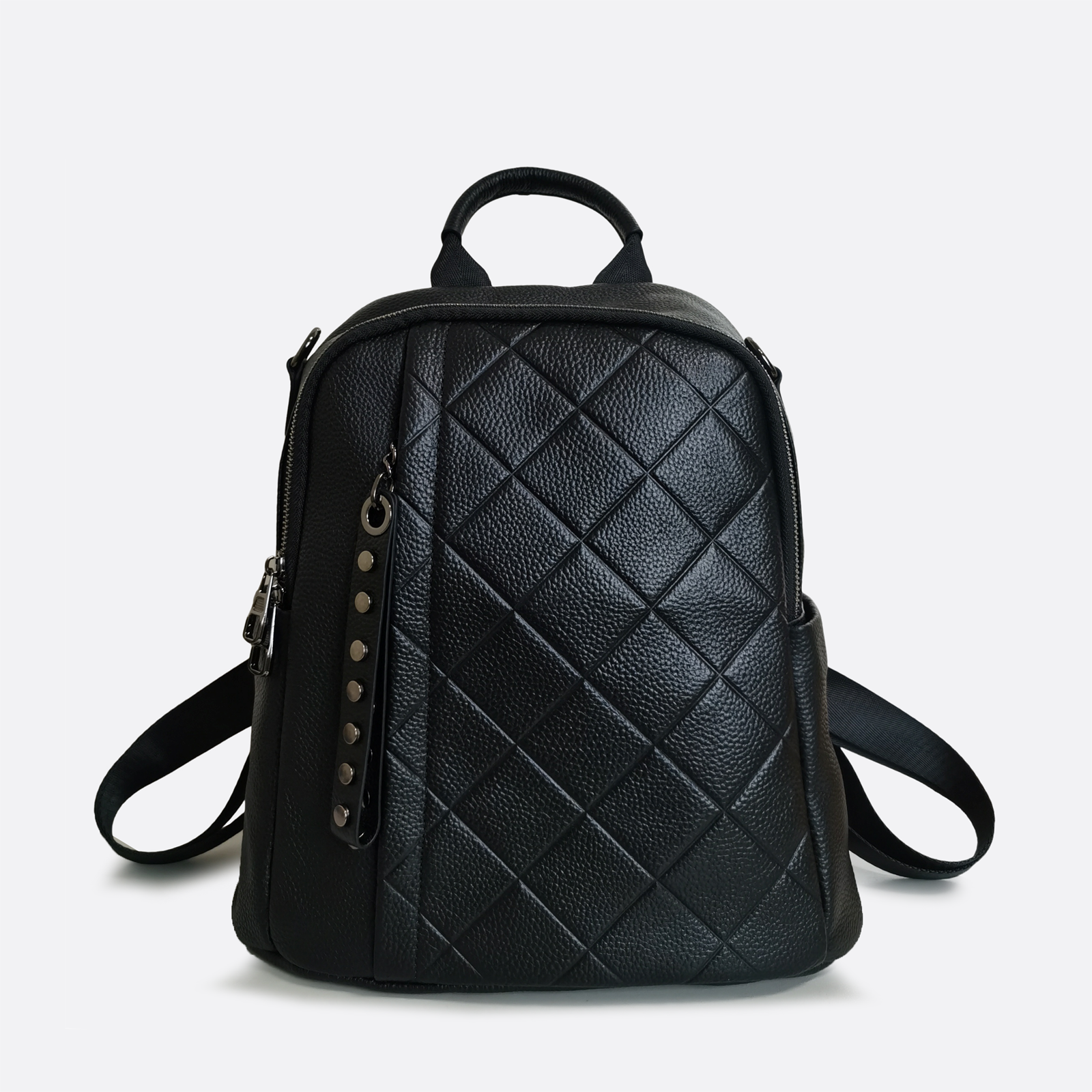 diamond cowhide leather backpack Women's cowhide leather Diamond design backpack – Tomorrow Closet leather  goods