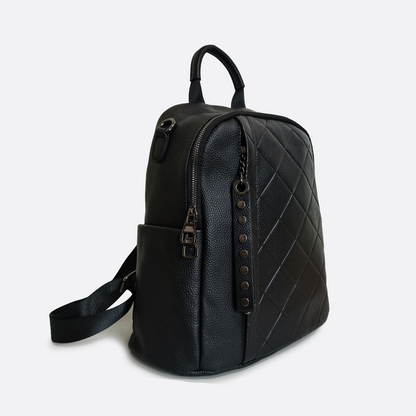 Women's cowhide leather Diamond design backpack
