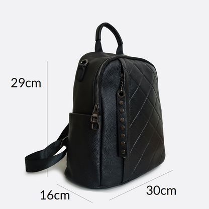 Women's cowhide leather Diamond design backpack