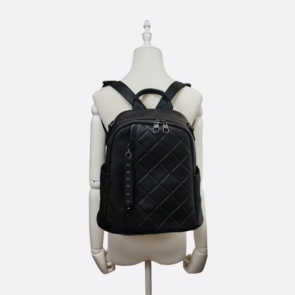 Women's cowhide leather Diamond design backpack