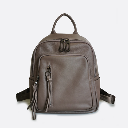 Women's genuine cowhide leather backpack Tassel design