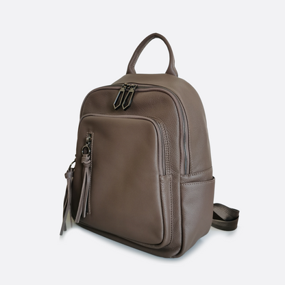 Women's genuine cowhide leather backpack Tassel design