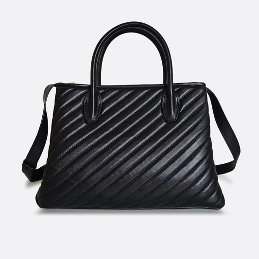Women's genuine lambskin leather handbag Falten Perry design