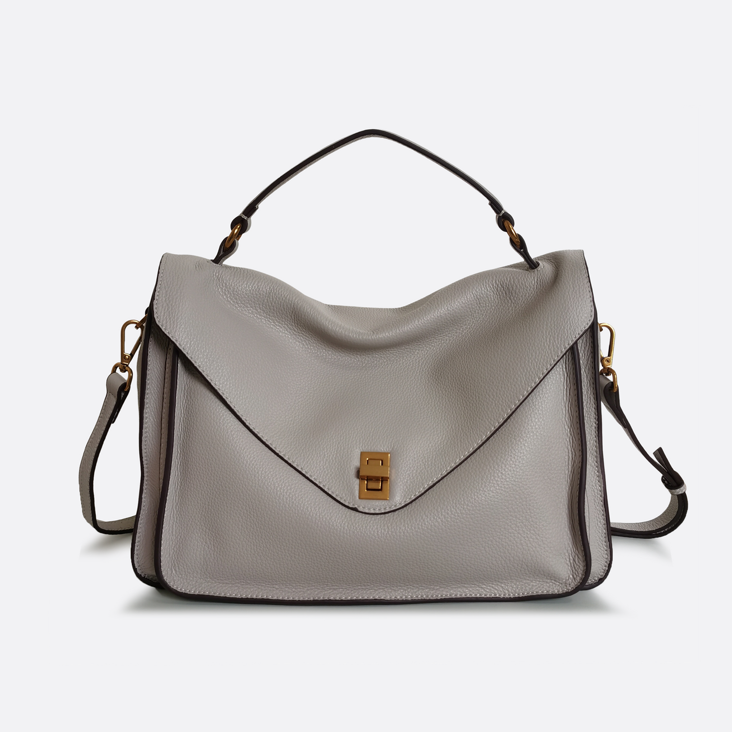 Women's genuine cowhide leather handbag Torba design