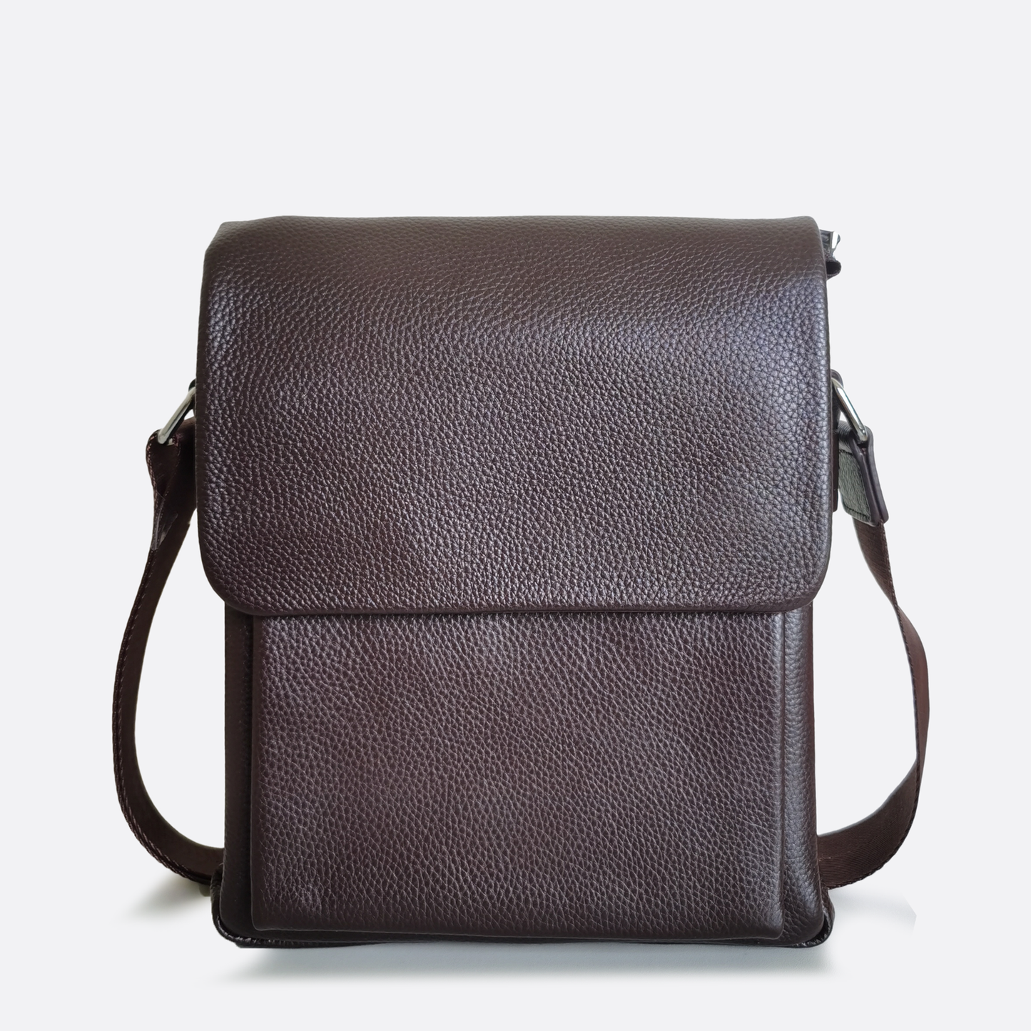 Flap design V2 genuine cowhide leather sling bag