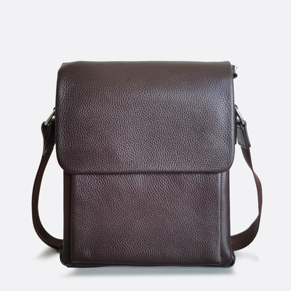 Flap design V2 genuine cowhide leather sling bag