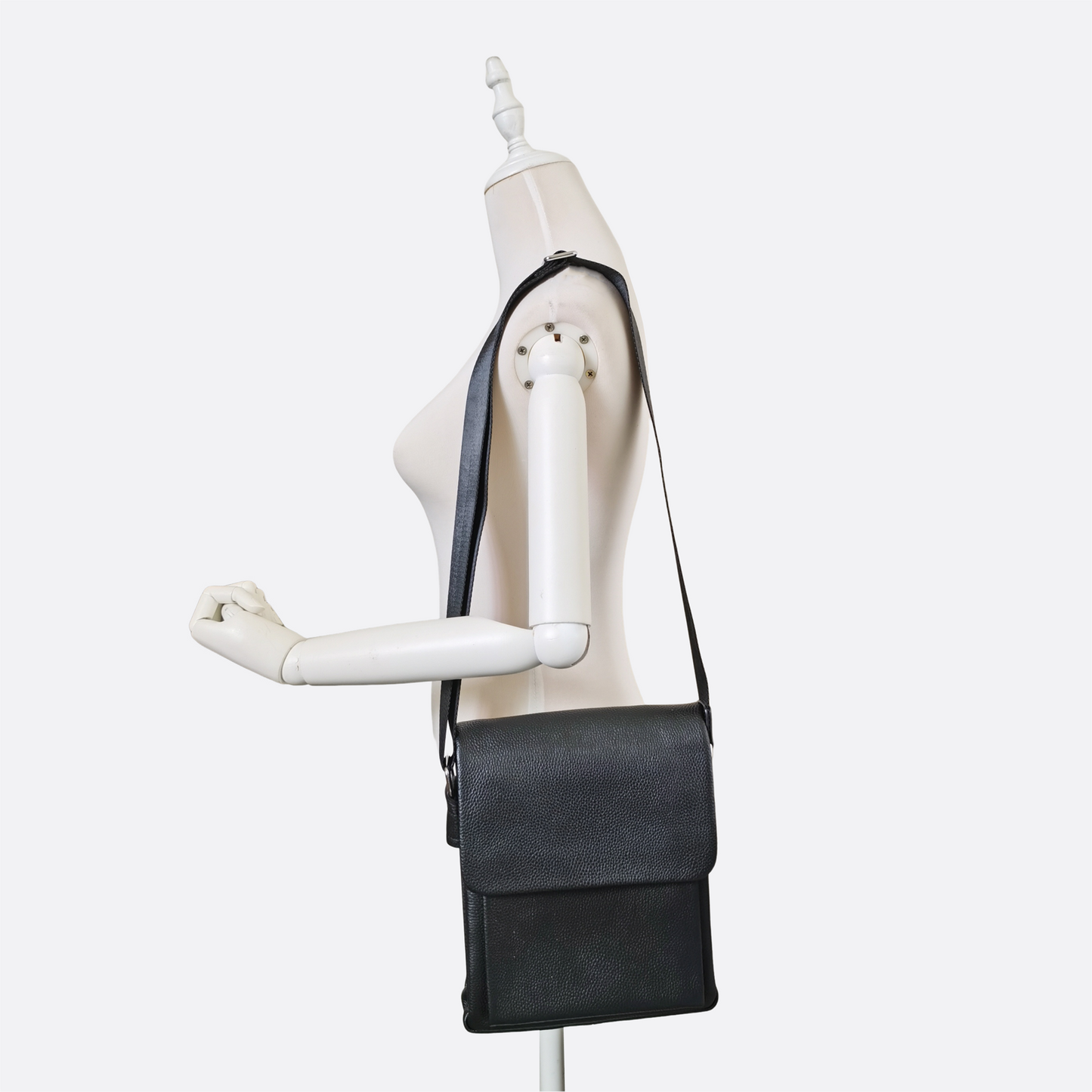 Flap design V2 genuine cowhide leather sling bag