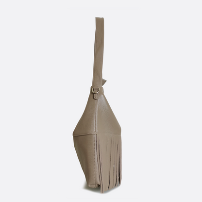 Women's genuine cowhide leather hobo bag Tassel Dilla V2 design