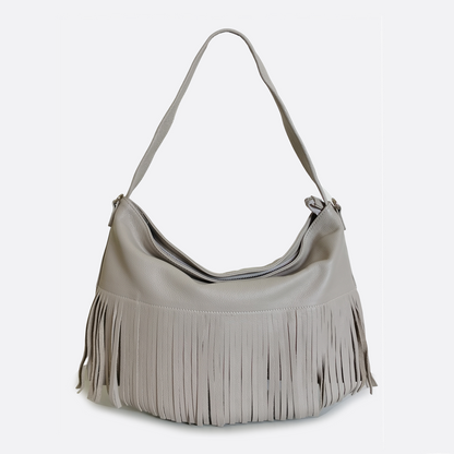 Women's genuine cowhide leather hobo bag Tassel Dilla V2 design