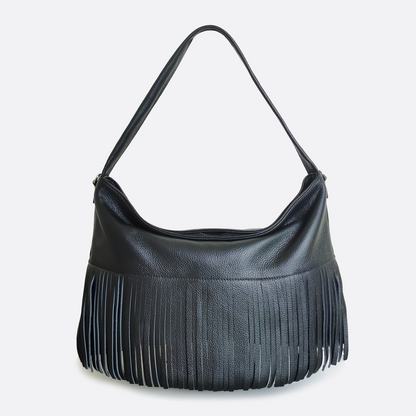 Women's genuine cowhide leather hobo bag Tassel Dilla V2 design