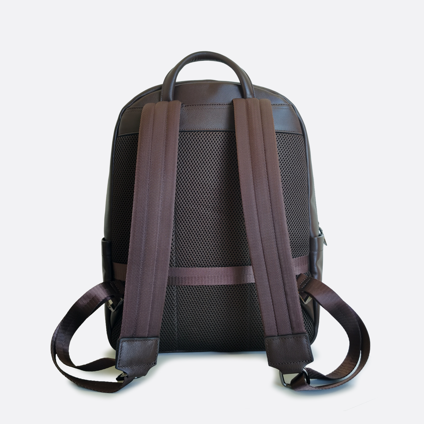 Unisex cowhide leather Multi zip V3 design backpack