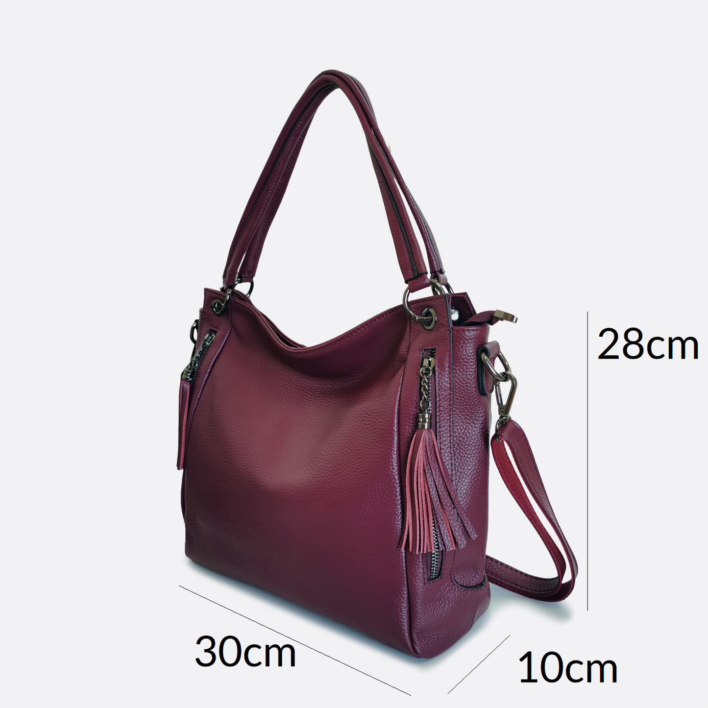 Women's genuine cowhide leather handbag Klos V5 design