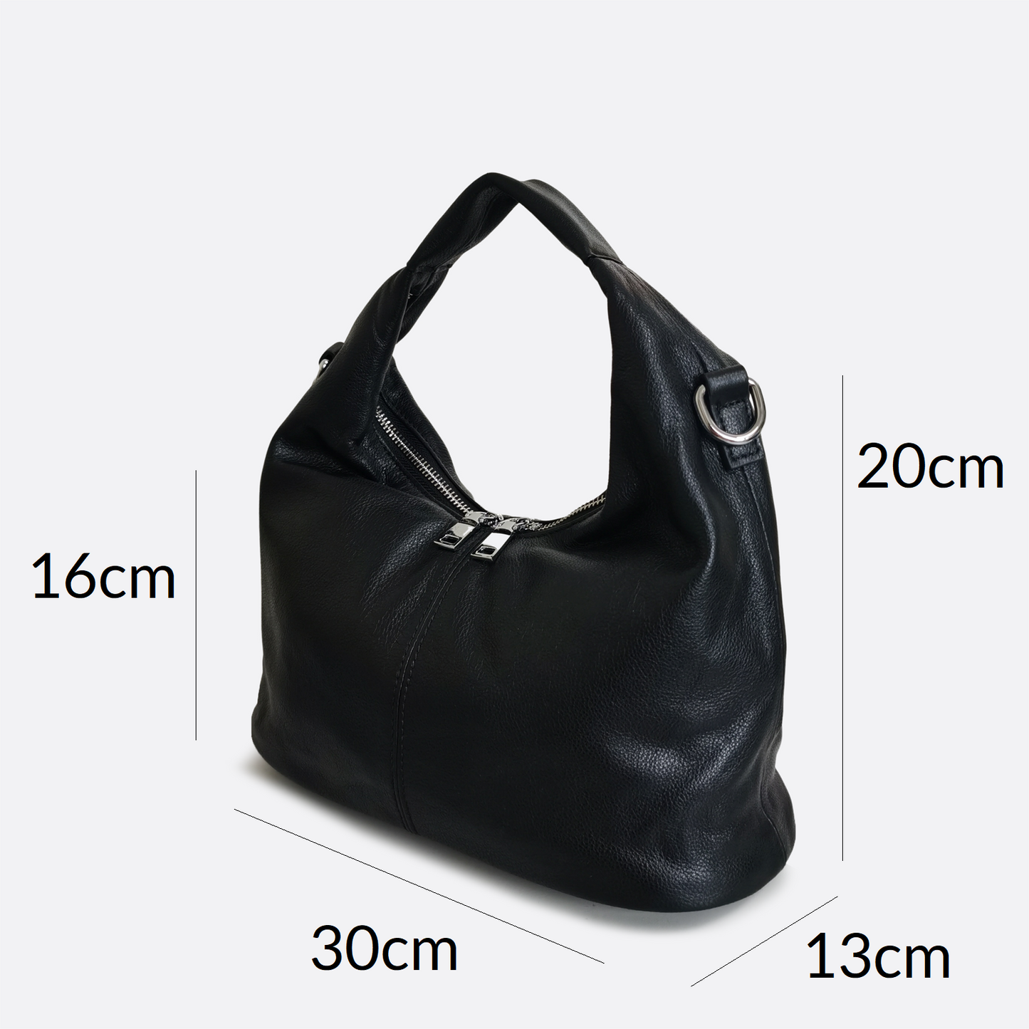 Women's genuine cowhide leather Hobo handbag Dilla V5 design