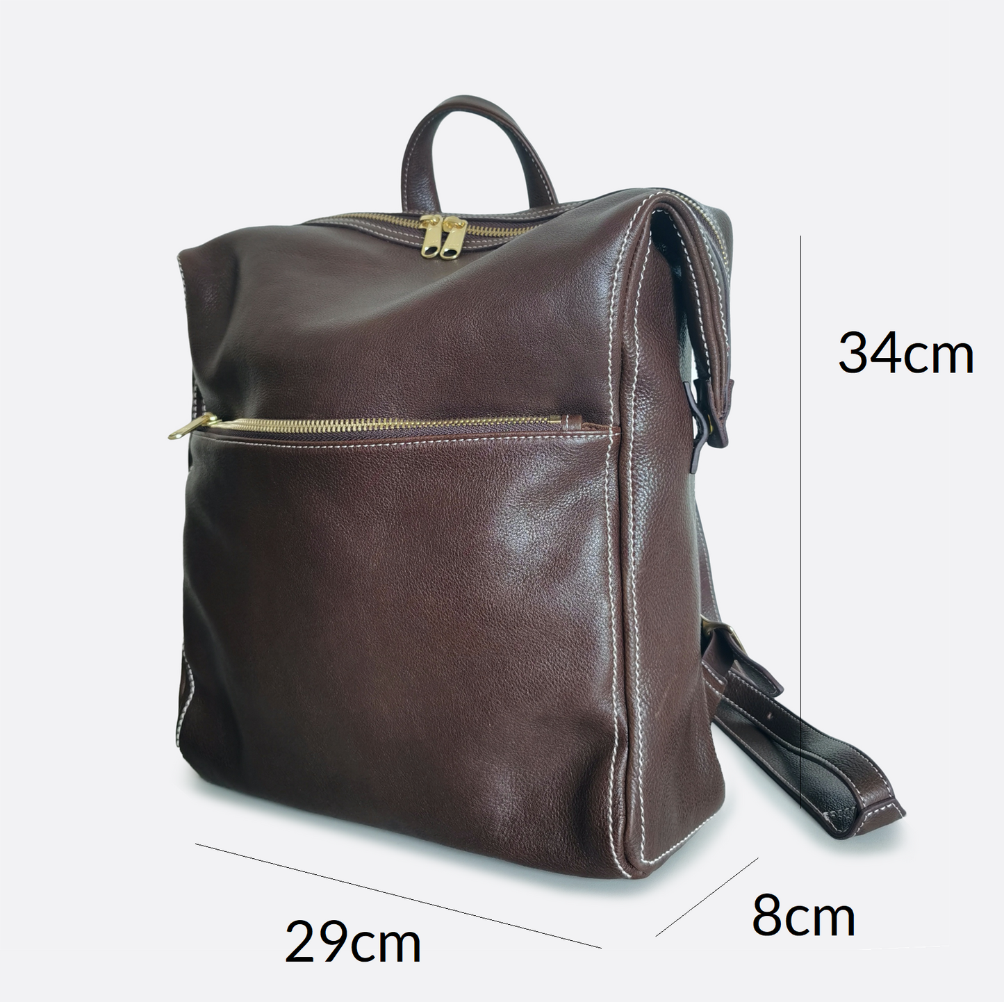 Women's genuine cowhide leather backpack Reza V2 design