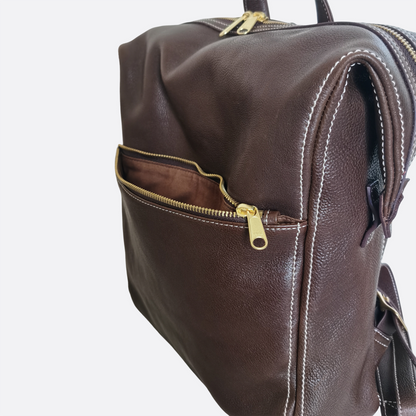 Women's genuine cowhide leather backpack Reza V2 design