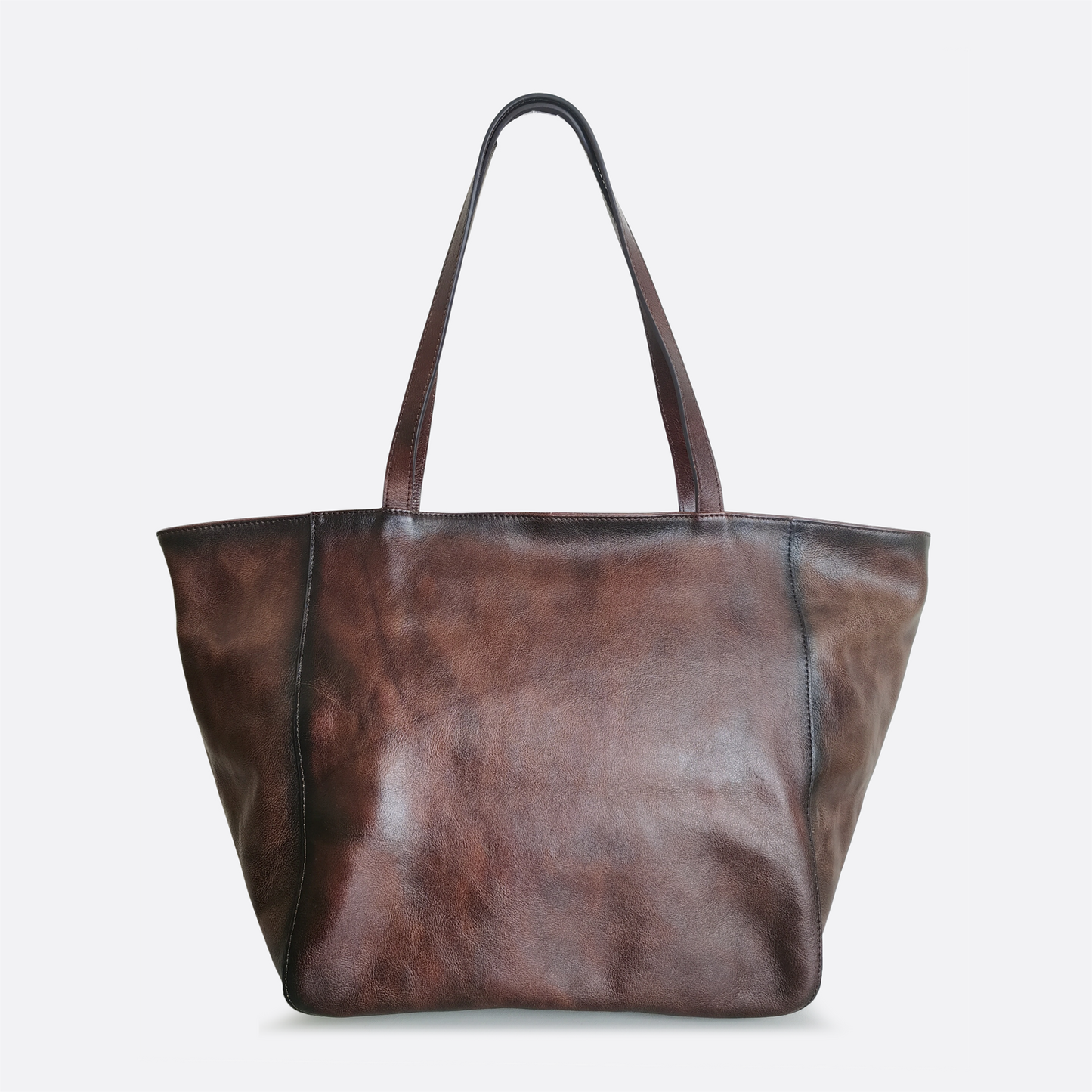 Women's genuine waxed cowhide leather handbag depaule V5 design