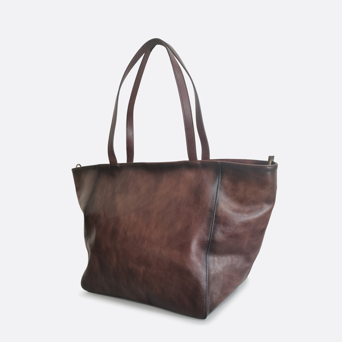 Women's genuine waxed cowhide leather handbag depaule V5 design