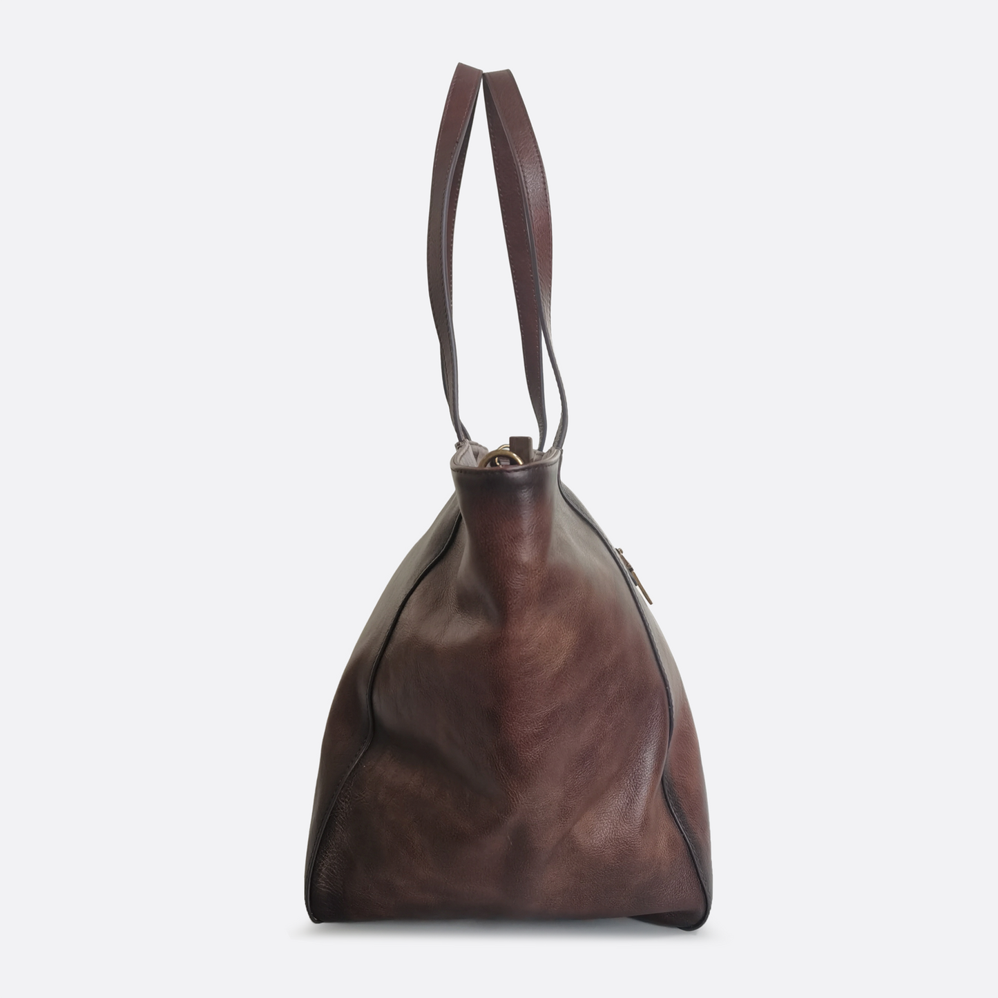 Women's genuine waxed cowhide leather handbag depaule V5 design