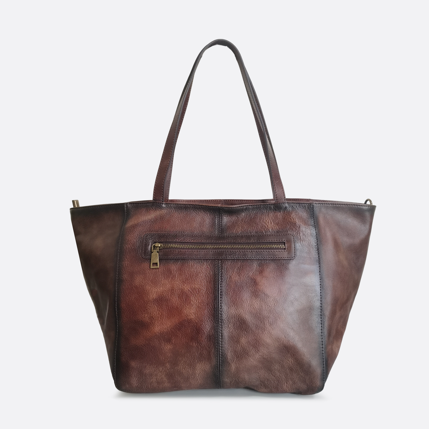 Women's genuine waxed cowhide leather handbag depaule V5 design