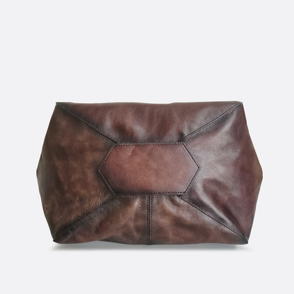 Women's genuine waxed cowhide leather handbag depaule V5 design