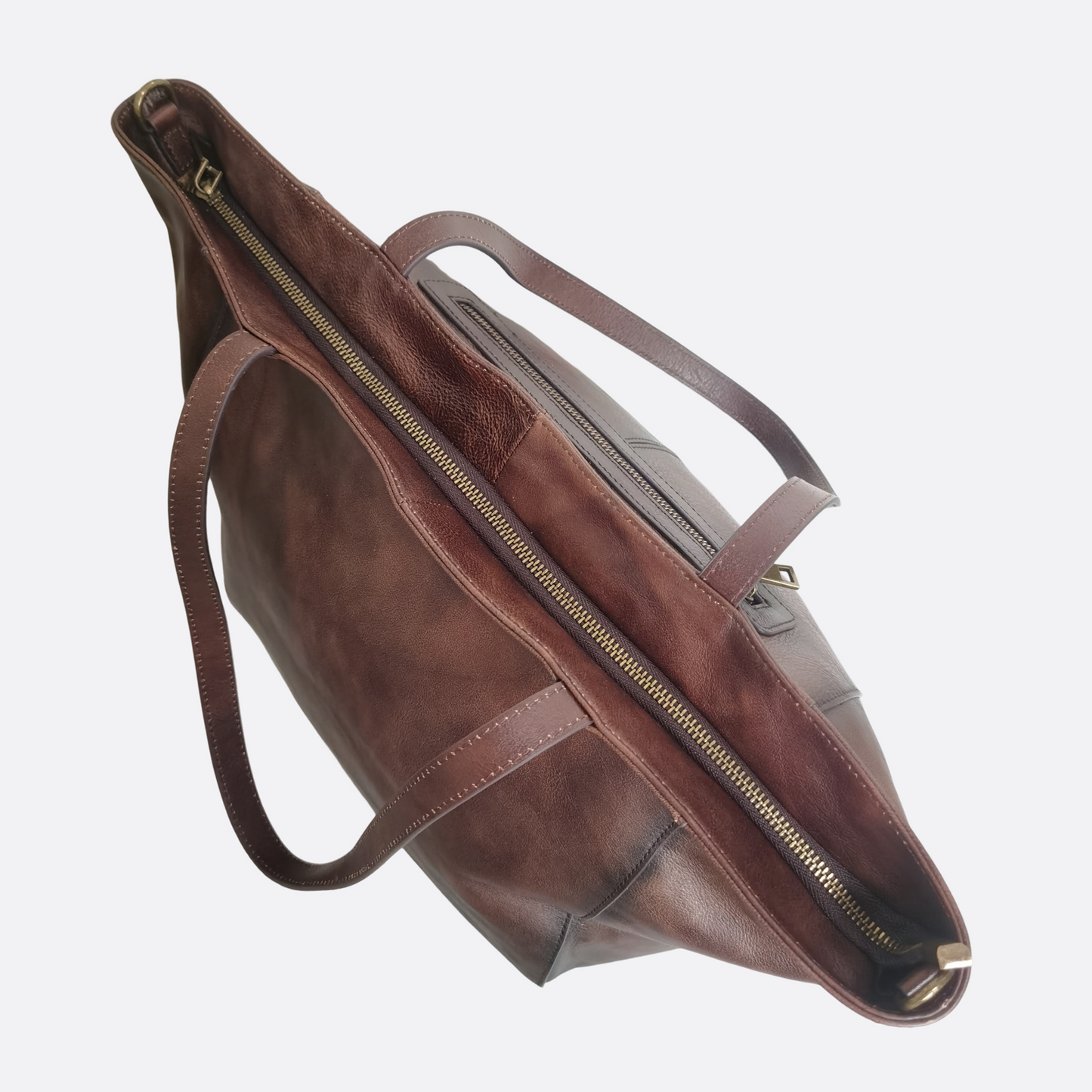 Women's genuine waxed cowhide leather handbag depaule V5 design