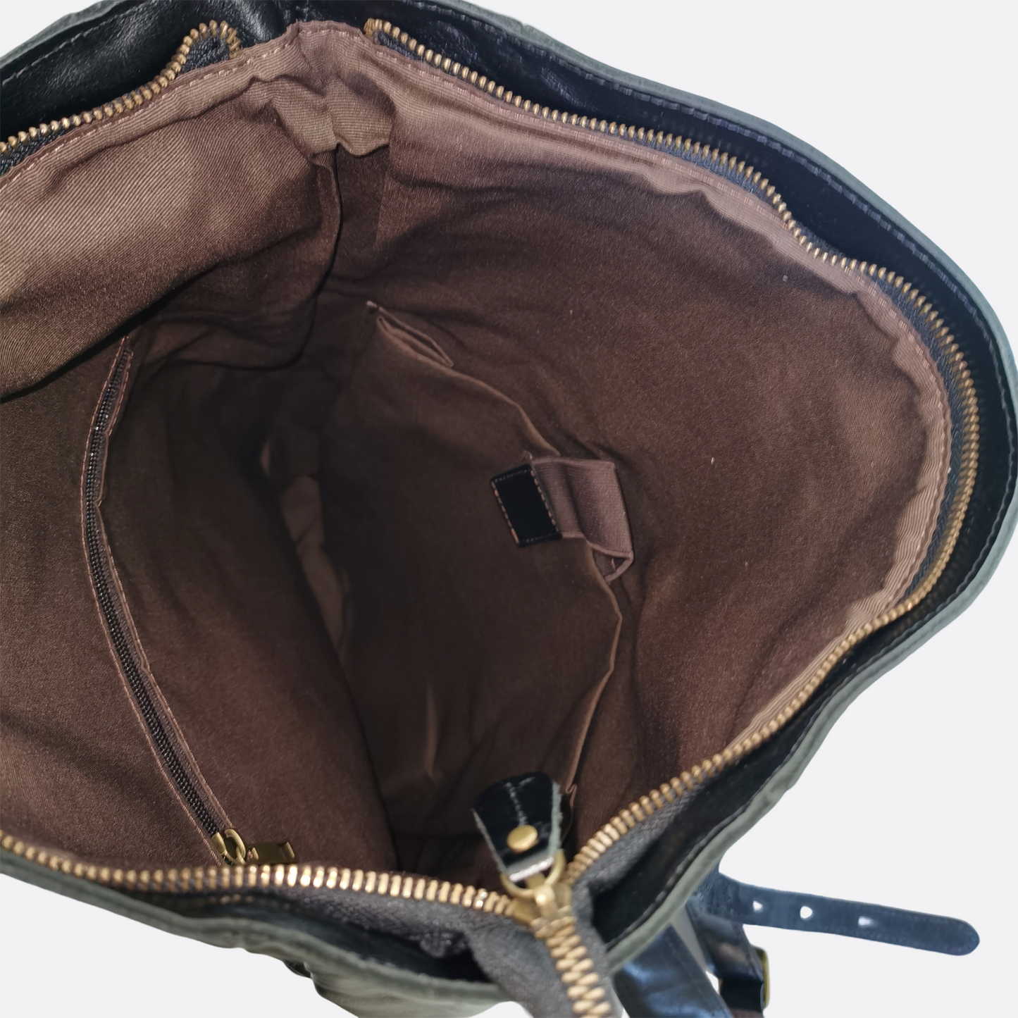 Unisex cowhide leather Torba design Roll top backpack