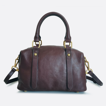 Women's genuine cowhide leather handbag Box design