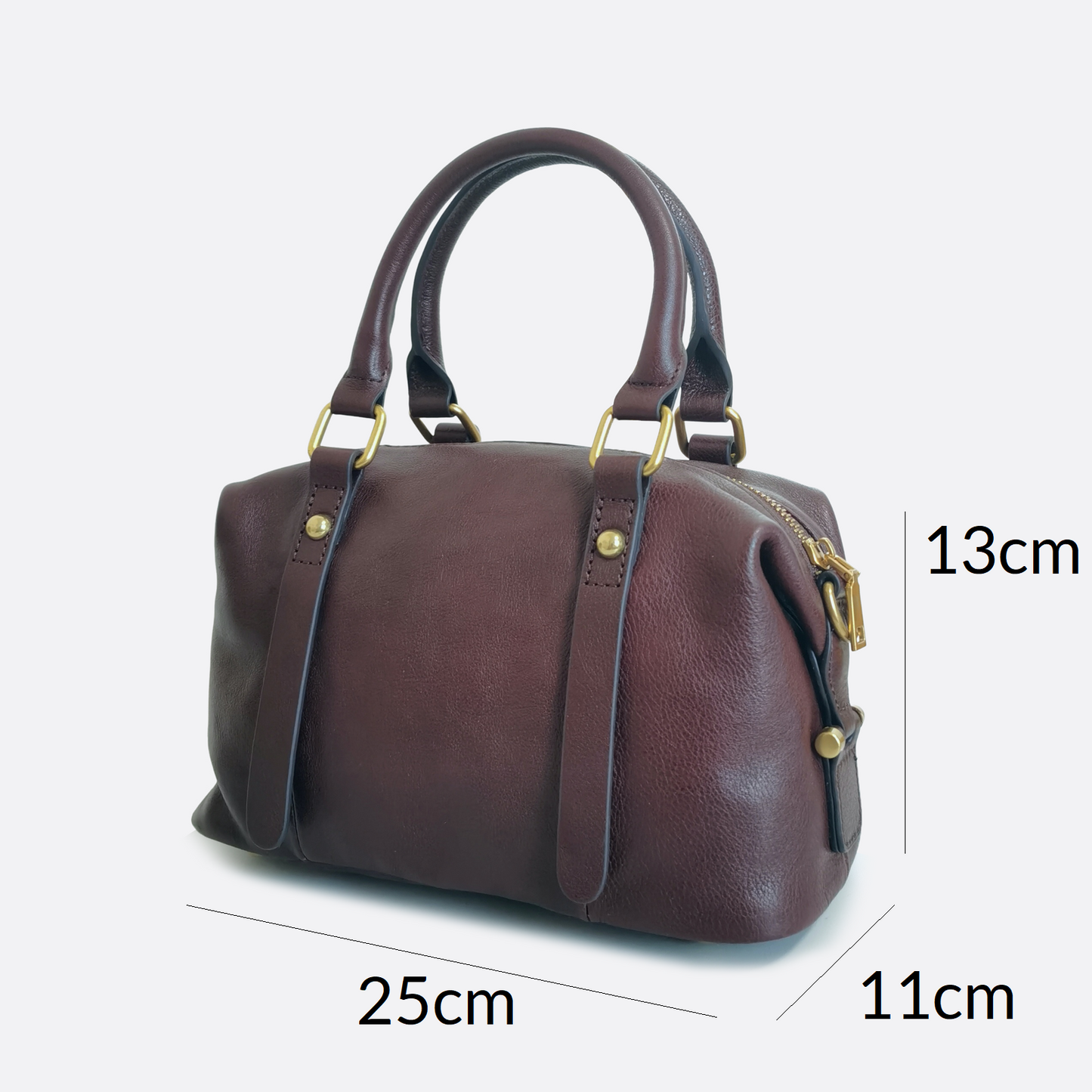 Women's genuine cowhide leather handbag Box design