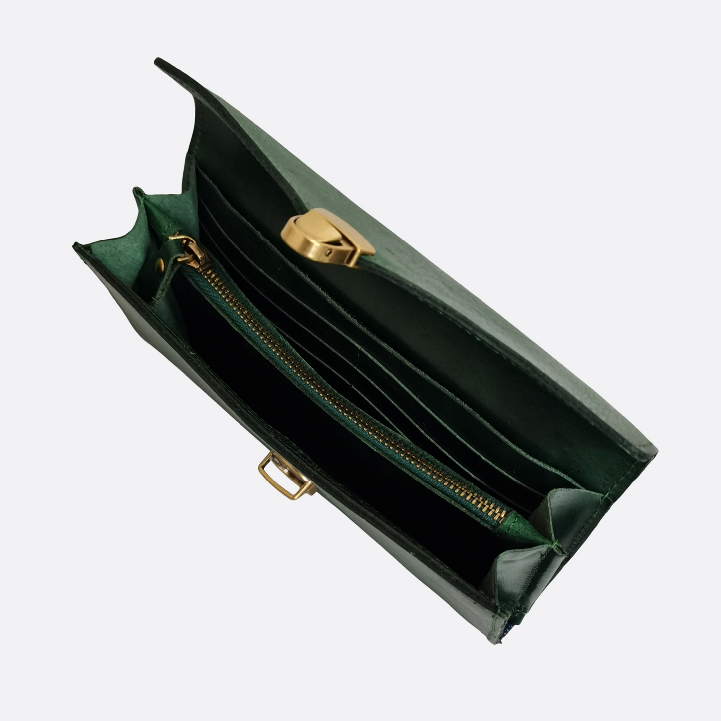 Women's waxed cowhide leather wallet/purse Prya V2 design