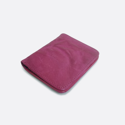 Women's and Men's unisex cowhide leather vertical flap wallet v2