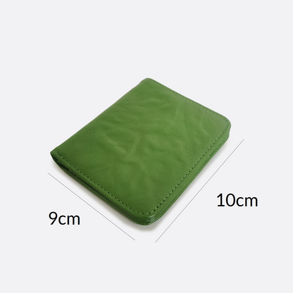 Women's and Men's unisex cowhide leather vertical flap wallet v2