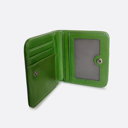 Women's and Men's unisex cowhide leather vertical flap wallet v2