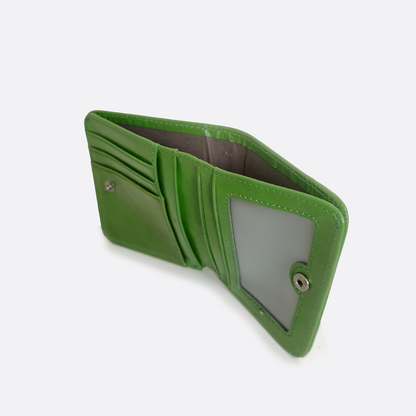 Women's and Men's unisex cowhide leather vertical flap wallet v2