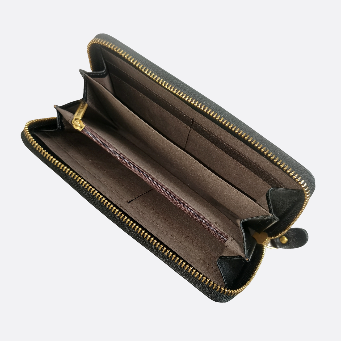 Women's genuine cowhide leather long wallet Metro Floral design