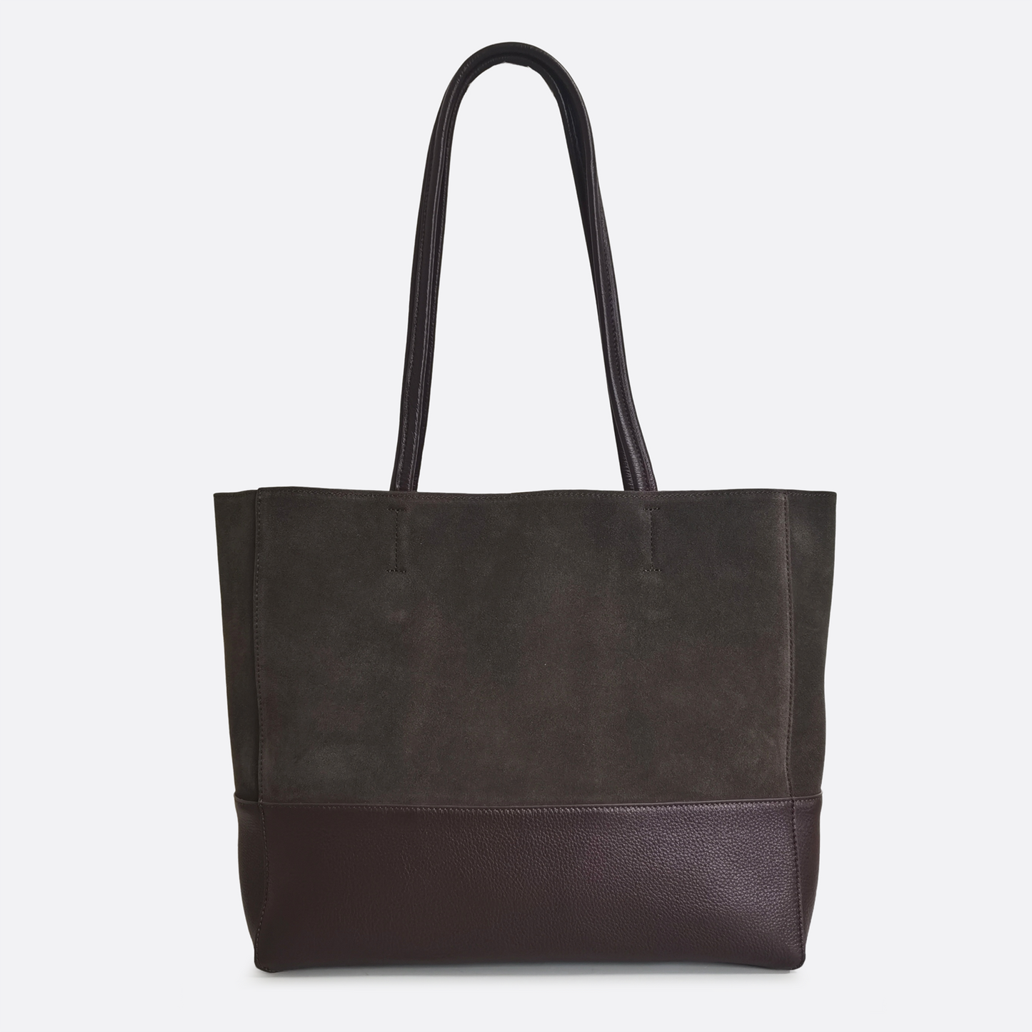 Women's genuine cowhide mixed suede leather handbag Depaule design