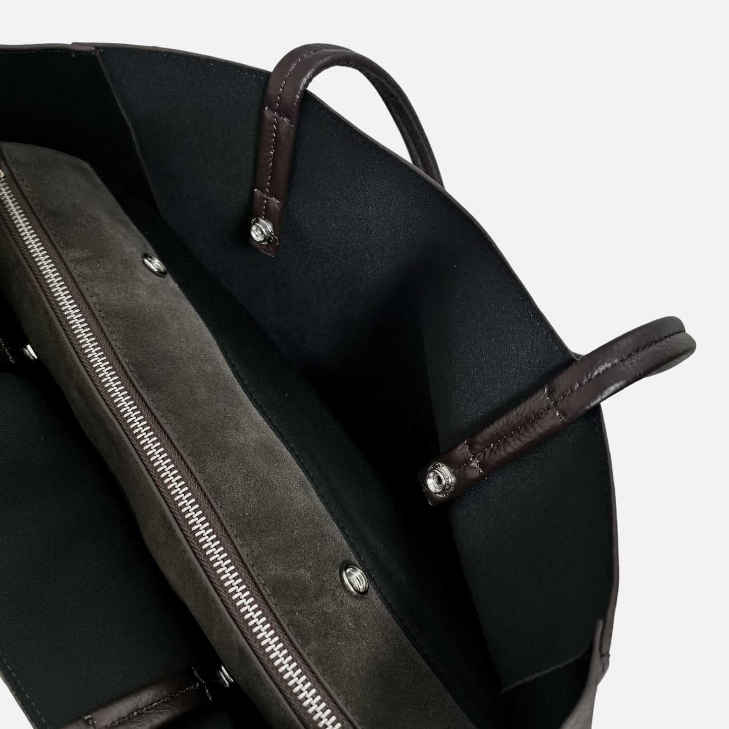 Women's genuine cowhide mixed suede leather handbag Depaule design