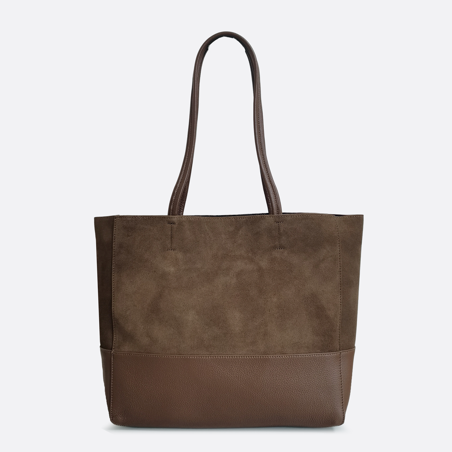 Women's genuine cowhide mixed suede leather handbag Depaule design