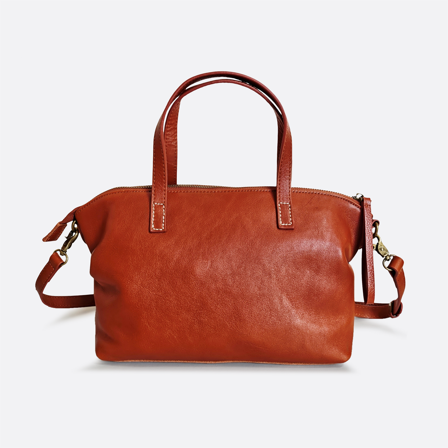 Women's genuine cowhide leather handbag Ellipse design