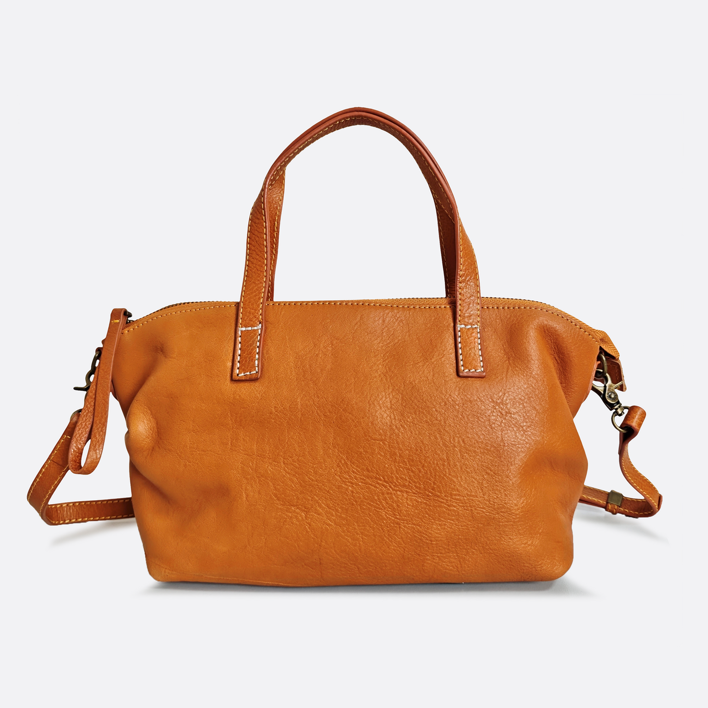 Women's genuine cowhide leather handbag Ellipse design