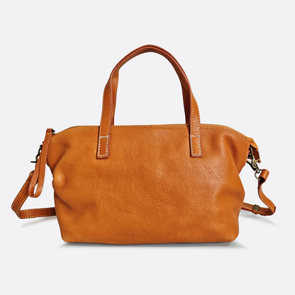 Women's genuine cowhide leather handbag Ellipse design