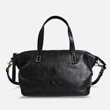 Women's genuine cowhide leather handbag Ellipse design