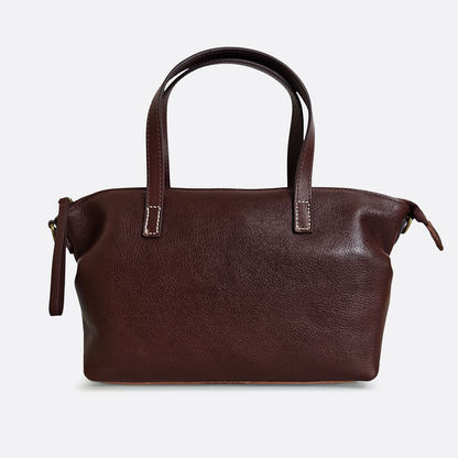 Women's genuine cowhide leather handbag Ellipse design