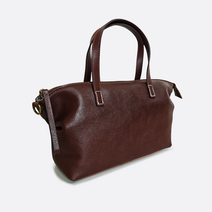 Women's genuine cowhide leather handbag Ellipse design