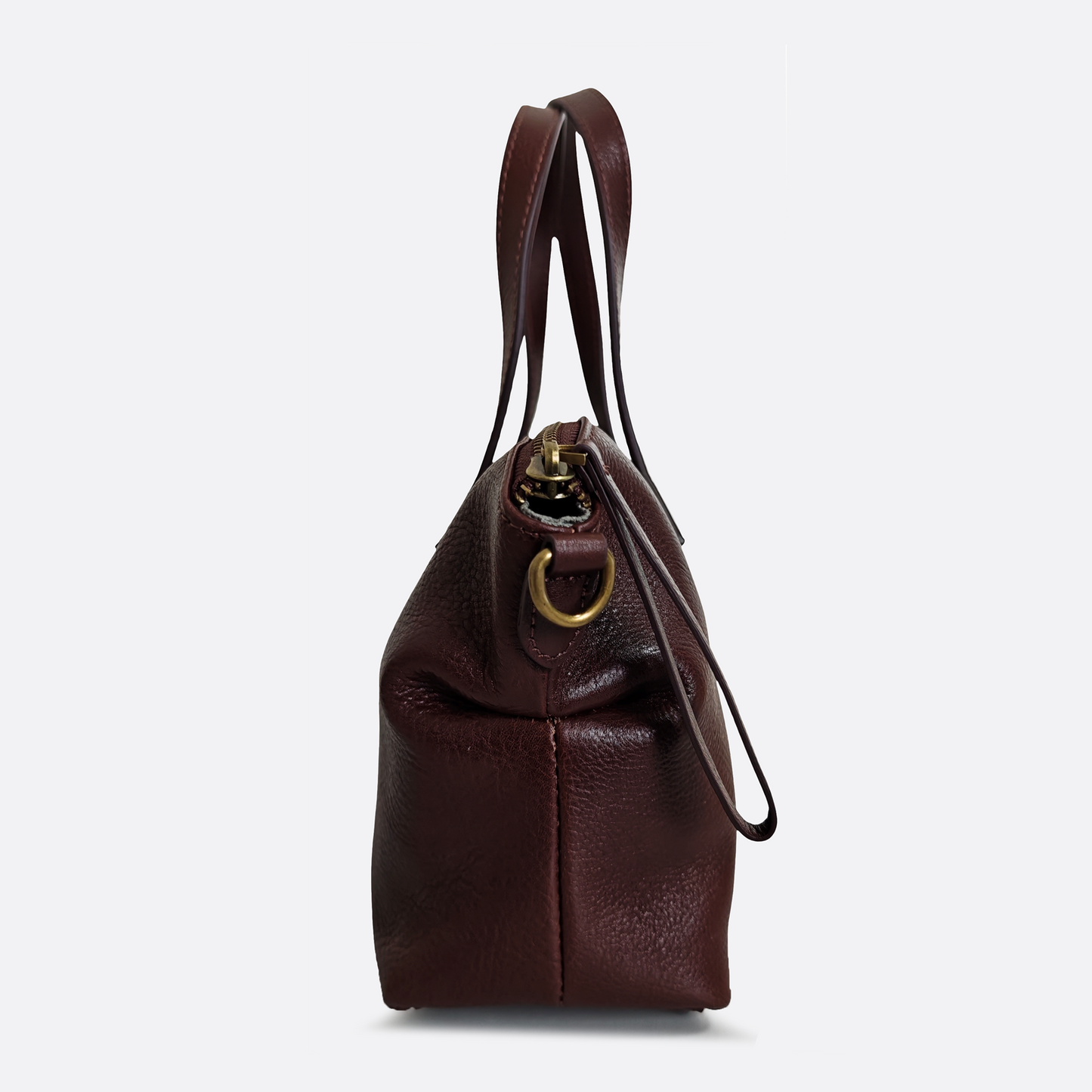 Women's genuine cowhide leather handbag Ellipse design