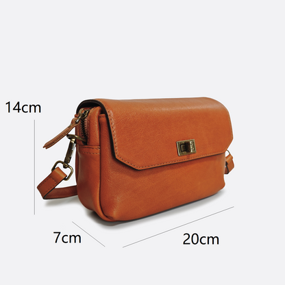 Women's genuine cowhide leather messenger satchel bag handbag Boite V2 design