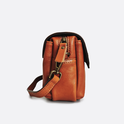 Women's genuine cowhide leather messenger satchel bag handbag Boite V2 design